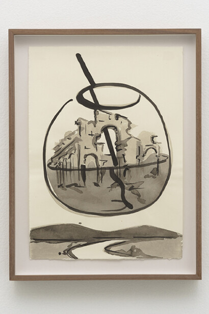 Capriccio_8, 2016, Ink on paper, 13 x 9 in (33.0 x 22.9 cm). Courtesy of Roberts & Tilton