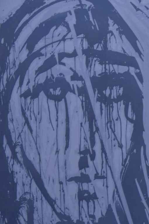 Igor Borozan, "Nel segno dell'acqua", i volti creati durante la performance