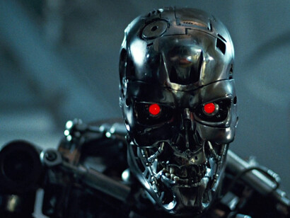 The battle for survival between the nearly-extinct human race and the world-spanning synthetic intelligence that is Skynet, in Terminator