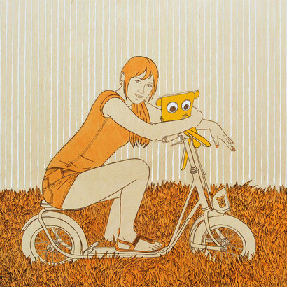 „Gioventù eterna“ - Pyrographie und Acryllack auf Holz