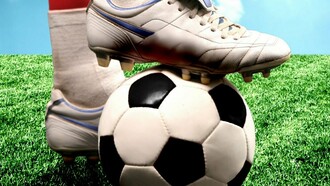 Antiguo balón de fútbol