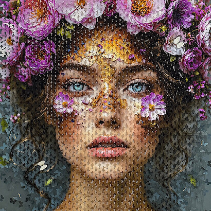 Lis Sam, Sous les pétales roses 4, 2026. Courtesy of Fremin Gallery