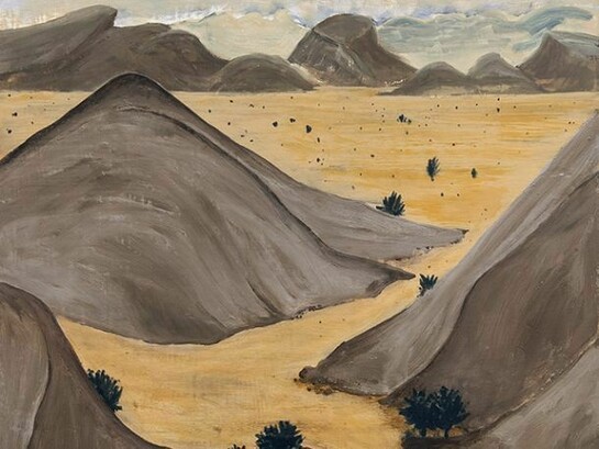 Henrietta Simson, Travel Special - Ultimate Sahara, Oil and pigment on gesso panel, 25.5 x 23.6 in. (65 x 60 cm)