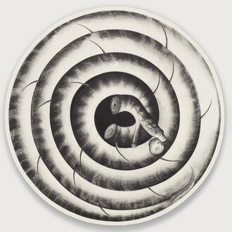 Sarah Woodfine, Forever and ever, pencil on paper on aluminium, 2015