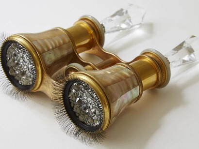 Saya Kubota, "Material Witness #7", 2015, binoculars, false eyelashes, SWAROVSKI crystal, SWAROVSKI MARCASITE © Saya Kubota, supported by SWAROVSKI GEMS™ 