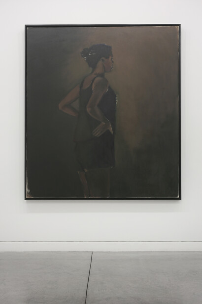 Lynette Yiadom-Boakye, installation view: Butter and Sugar, Sugar and Butter, 2012, Oil on canvas, 184.8 x 165.1 cm, 72 3/4 x 65 in