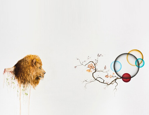 Kevin Earl Taylor, Transmigration, 24” X 48”, oil and acrylic on panel, 2014