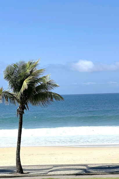 Praia de São Conrado em São Conrado, no Rio de Janeiro, Brasil