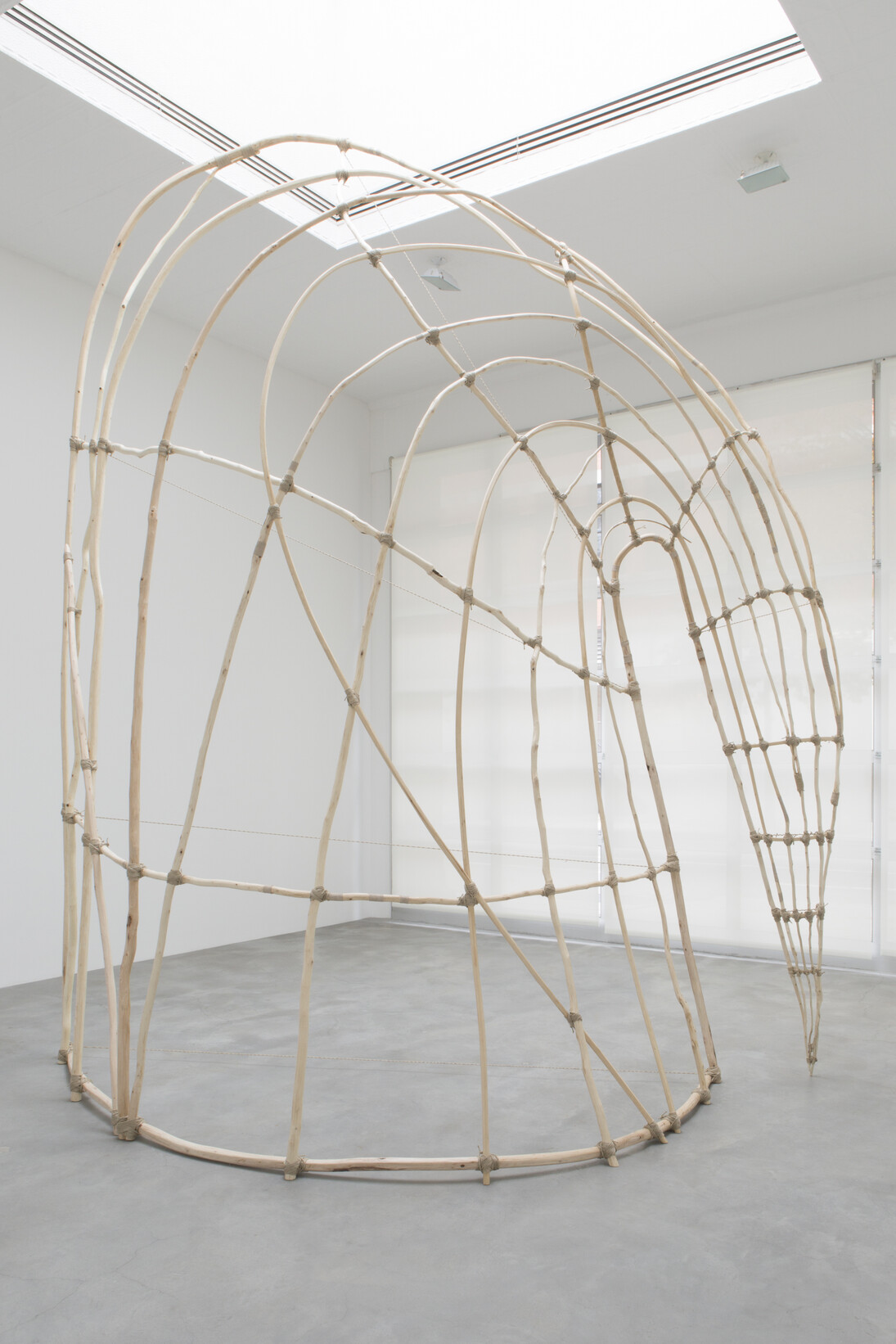 Martin Puryear, Untitled, 2014, Hardwood saplings, cordage, 174 1/2 x 148 x 52 inches, 443 x 376 x 132 cm. ©Martin Puryear, Courtesy Matthew Marks Gallery