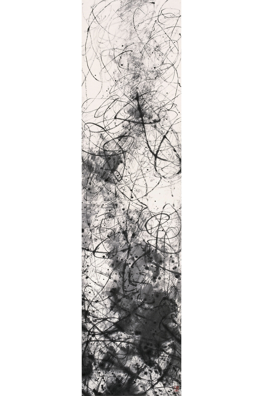 Wang Huangsheng, Clue No. 7, 6, 8 (detail), 2010, Ink on paper, Triptych, W 105 x H 140cm; 41 3/10 x 55 1/10 in. Each panel: W 35 x H 140 cm
