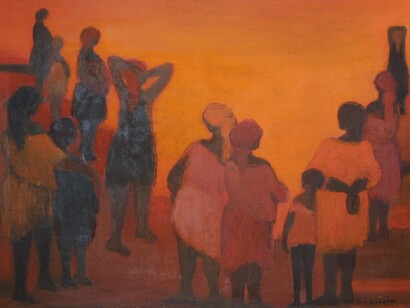 Jacqueline Joseph, "Attente au coucher du soleil", XX sec.