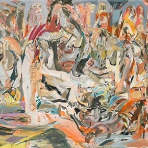 Untitled (Banquet), 2012, Oil on linen, 109 x 171 inches  (276.9 x 434.3 cm), Photo by Rob McKeever © Cecily Brown. Courtesy Gagosian Gallery