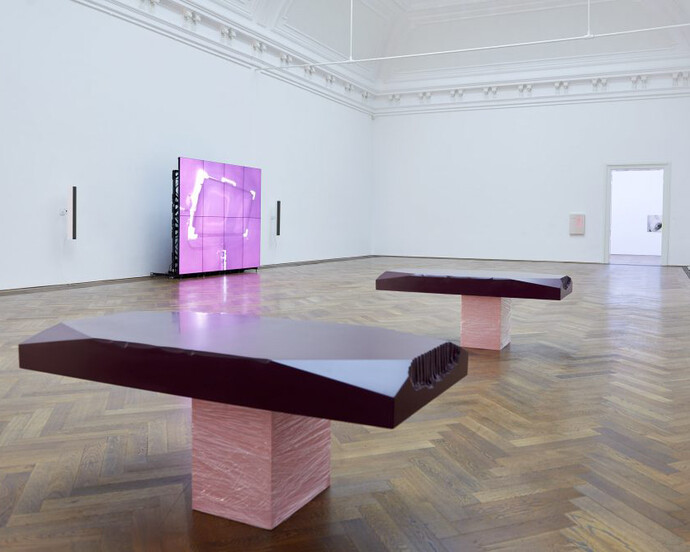 Shahryar Nashat. The Cold Horizontals, Exhibition view. Courtesy of Kunsthalle Basel 