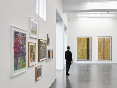 Günther Förg, Arbeiten auf papier. 1975–2009, Ausstellungsansicht. Mit freundlicher Genehmigung von Hauser & Wirth