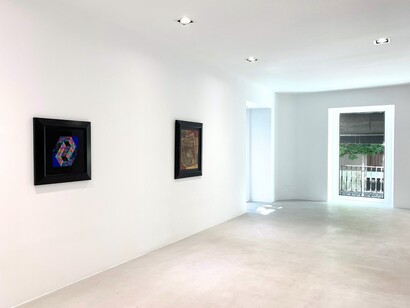 Various artists, Dynamic visions the art of perception and space, exhibition view. Courtesy of Villazan Gallery