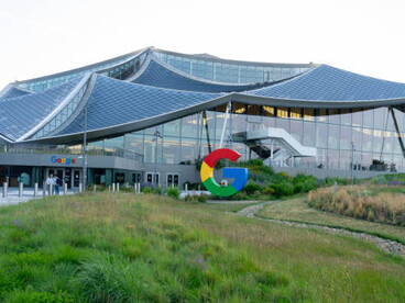 The Google Bay View corporate campus in Mountain View, California, USA