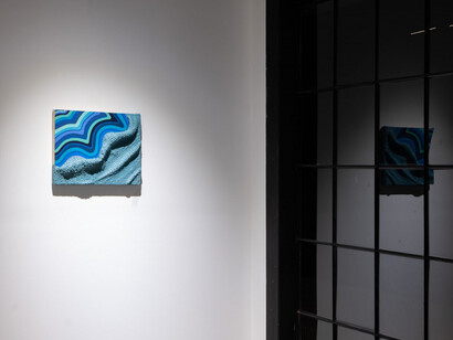 Pilar Agüero-Esparza, Darker than the deepest sea… weaker than the palest blue, exhibition view. Courtesy of Patricia Sweetow Gallery