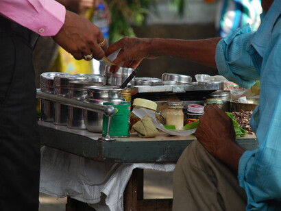 Mercato di strada a Bombay