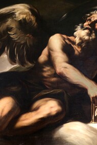 Giovan Battista Beinaschi, "Allegoria del Tempo", 1675 ca., dettaglio. Palazzo Bonaccorso, Macerata, Italia