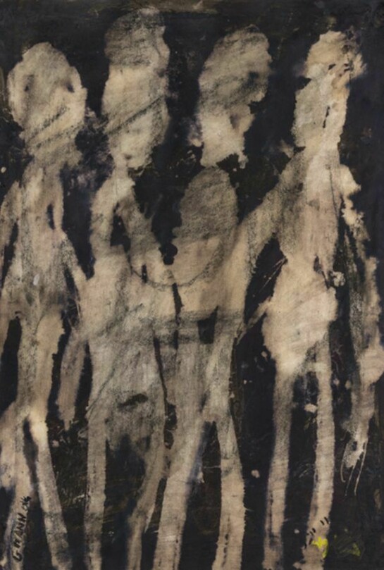 Gene Mann, Untitled, 2014, Mixed media on paper, 23.25 x 16.5 inches (59.1 x 41.9 cm)