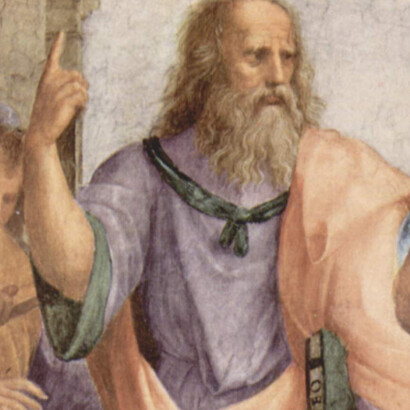 Raffaello, La scuola di Atene, Platone