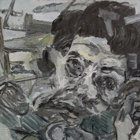 Jaime Valtierra, Talking Head, 2014, Oil on Canvas