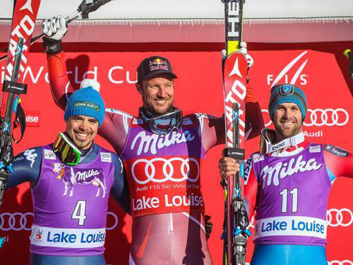 Podio Lake Louise Uomini SuperG