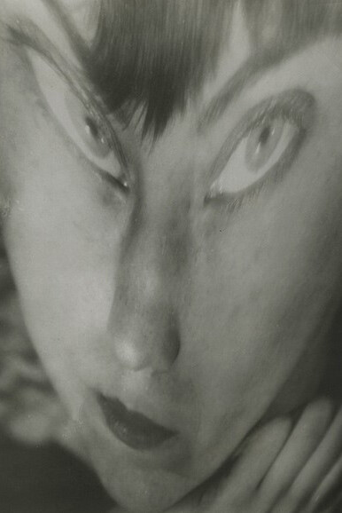 Berenice Abbott, Self Portrait, c. 1930, gelatin silver print, distortion created and printed, 1945-50
