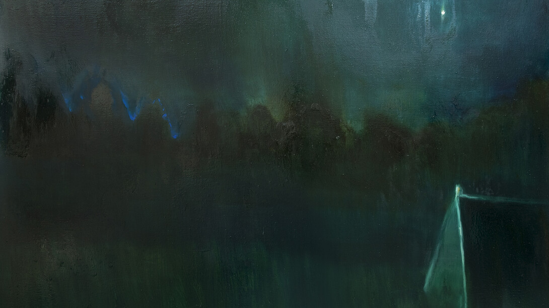 Suzy Murphy, Green darkness, oil on linen, 150 cm x 180 cm