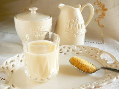 Latte di soia e zucchero di canna