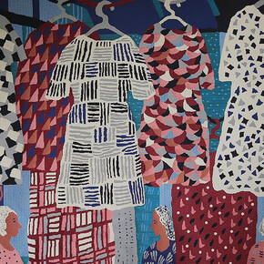 Valery and Vitaly Liba, Tapestry “market”, 2024. Courtesy of the New Tretyakov Gallery