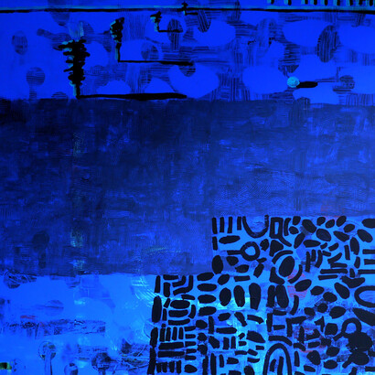 Obra del año 2014, 180 x190 cm, acrílico sobre tela