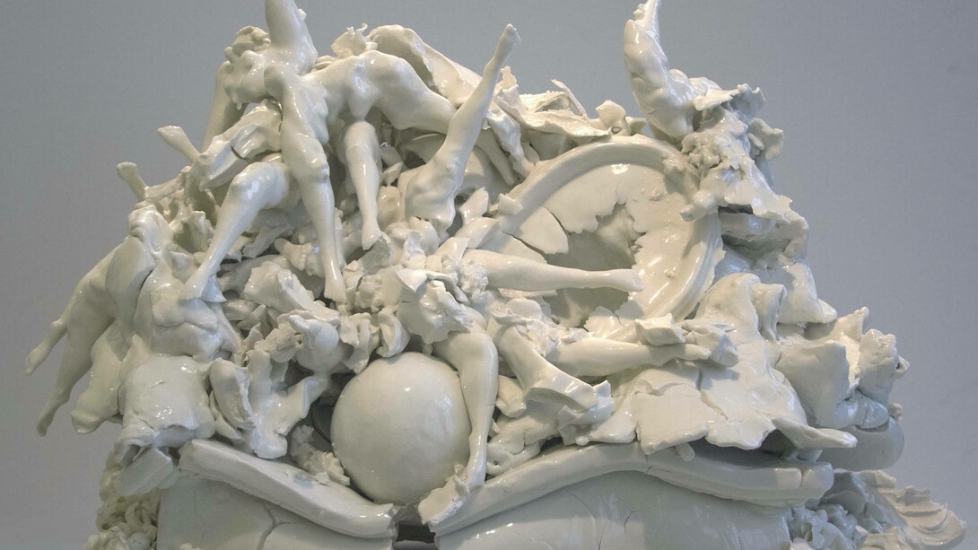 The Search for a New Myth, Rachel Kneebone, 2015. © Rachel Kneebone. Photograph © Victoria and Albert Museum, London