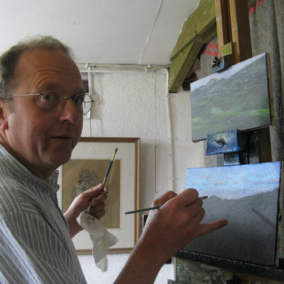 Mixed Christmas exhibition & new works by Gerald Dewsbury. Courtesy of Ffin y Parc Gallery 