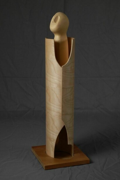 Jeremy Comins, Unfolded #6, 2013, Wood, 32” x 6” x 6”