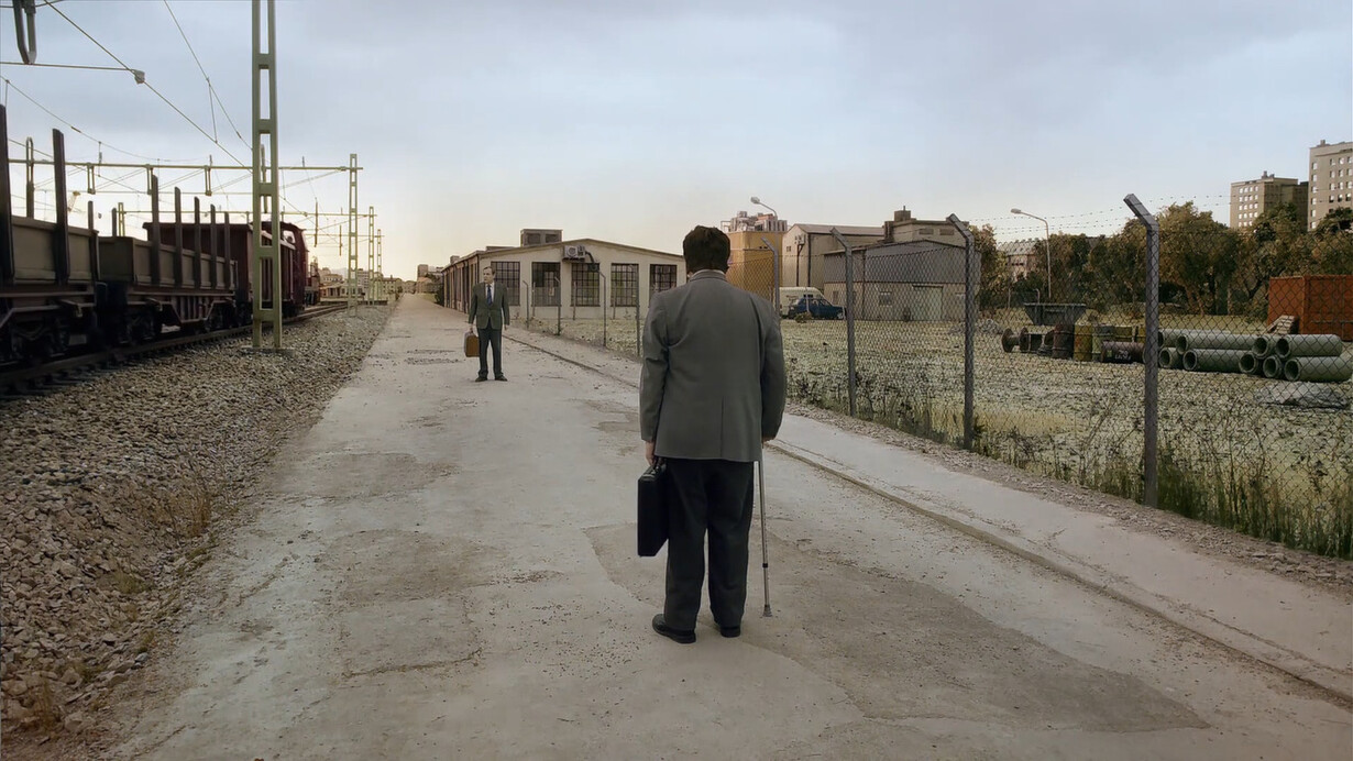 Un piccione seduto su un ramo riflette sull'esistenza, 2014, Roy Andersson