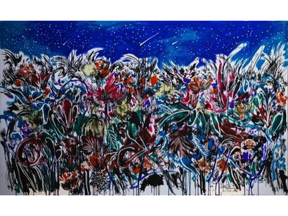 Sun Xun, The Time Vivarium - 16, 2014, acrylic on paper, paper: 59 x 98 1/2 inches (150 x 250 cm), framed: 59 7/8 x 99 1/4 x 1 5/8 inches (152.1 x 252.1 x 4.1 cm). © Sun Xun. Courtesy: Sean Kelly, New York