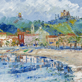 Frances Macdonald, Collioure, Fort St-elme and the Windmill from the Old Town