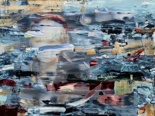 Ian Kimmerly, The Living Layer, 2013, Oil and Acrylic on Canvas, 40 x 48 Inches