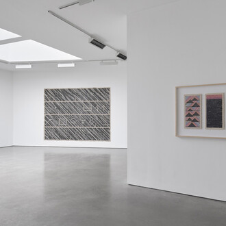 Ding Yi, The road to heaven, exhibition view. Courtesy of Lisson Gallery © Ding Yi