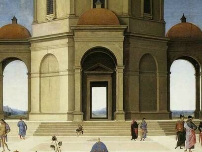 Perugino, The Wedding of the Virgin, detail