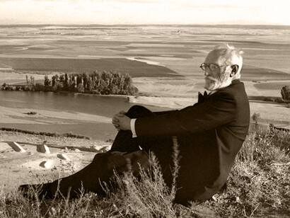 Miguel de Unamuno en La Flecha, Salamanca, en 1934