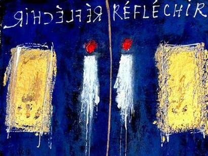 Reflechir oil on paper by Déborah Chock (2009)
