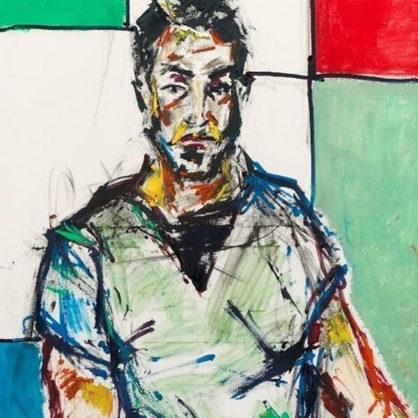 Aleksandar Stamenov, Autoritratto, olio su tela, cm 80x120, 2017