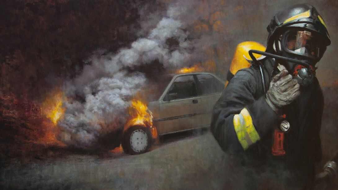Luca Indraccolo, SMF•53•21•40•73•26, 2018, Oil on Canvas