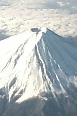 Vista aérea del Monte Fuji, Japón