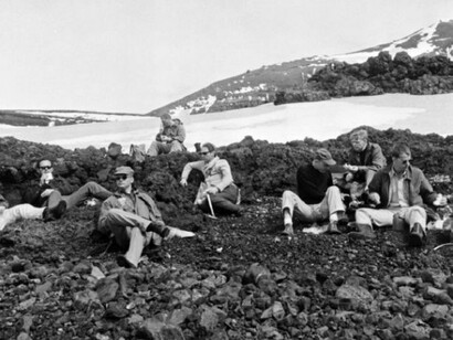 The group of astronauts, in Iceland