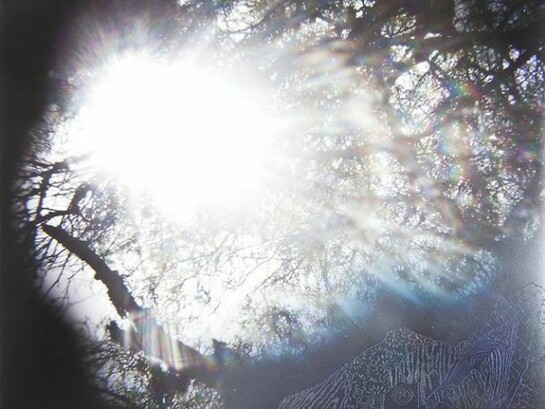 Christopher Russell, Aftermath #10, 2013, Pigment print scratched with a razor, airbrush paint, 14 x 18 inches
