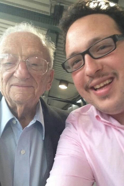 With the late Benjamin Ferencz (1920 – 2023), the last living Nuremberg Prosecutor. At age 27, he led the U.S. prosecution of the Einsatzgruppen– infamous SS death squads who massacred over a million Jewish men, women, and children in Eastern Europe in the “Holocaust by Bullets.” All 22 defendants he prosecuted were convicted on charges of war crimes and crimes against humanity. Until his death in April 2023, he continued to speak on the Holocaust, atrocity crimes, and the legacy of the Nuremberg Trials (Personal Collection of Dr. Isaac Amon)