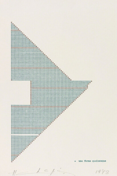 Henri Chopin, Une Forme Quelconque, 1978. Courtesy of Richard Saltoun